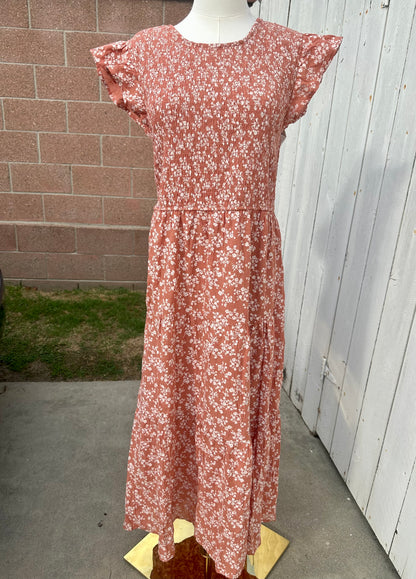 NWT Large Floral Mauve Dress