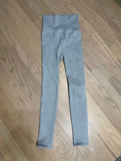 XXS/XS Gray Ribbed Leggings