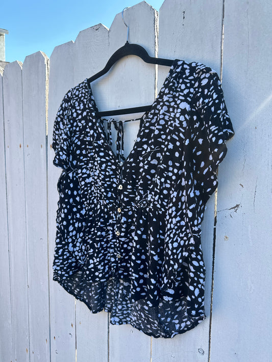 0X Black Speck Top