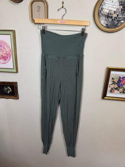 XS Green Real Soft Fold Over Joggers