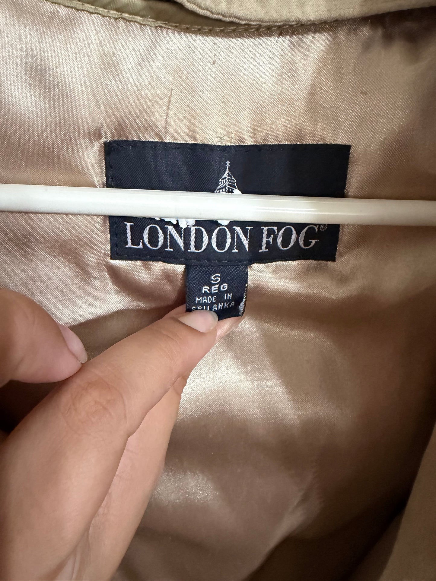 Small Vintage Microfiber Tan Utility Jacket