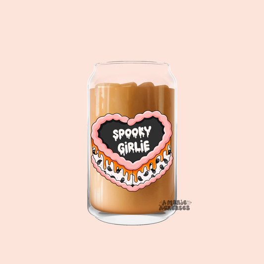 Spooky Girlie Vintage Cake Glass Cup