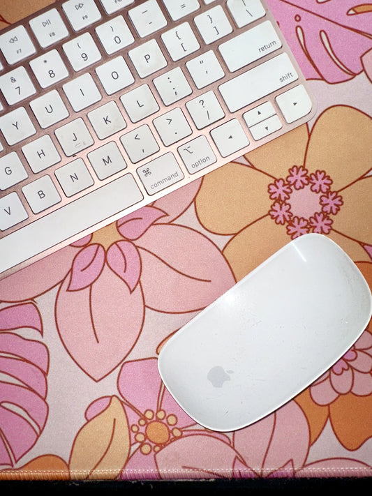 Retro Floral Desk Mat