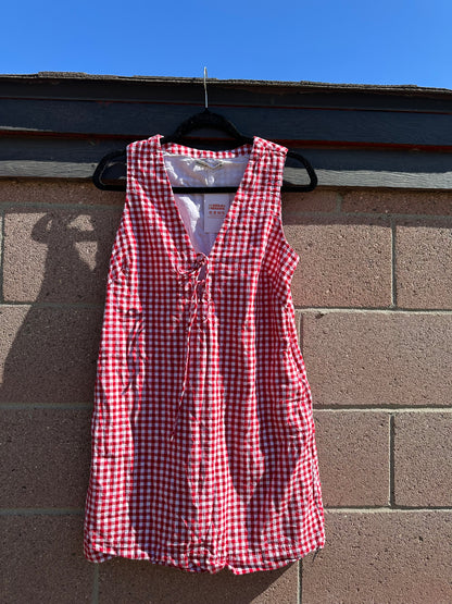 Medium Red/White Checker Dress