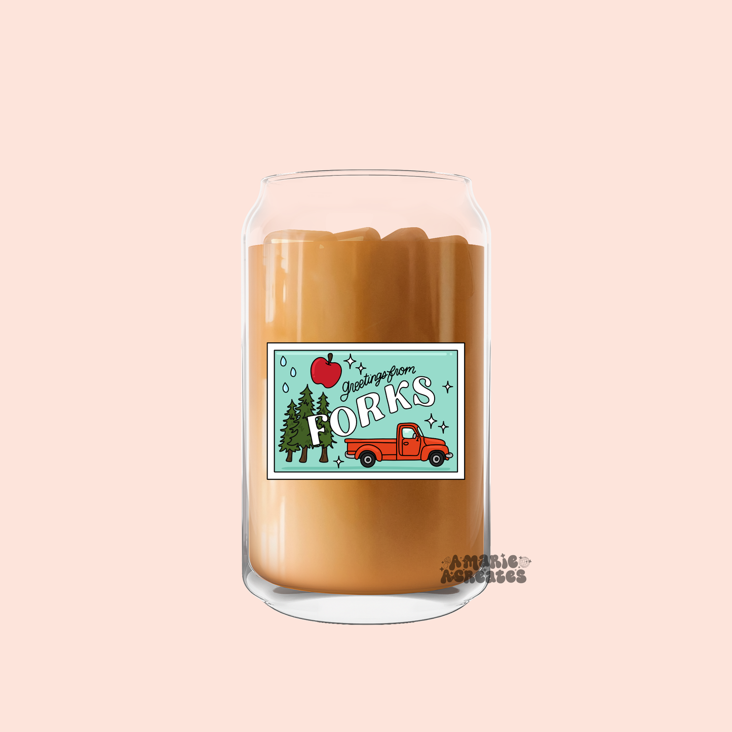 Greetings From Forks Glass Cup