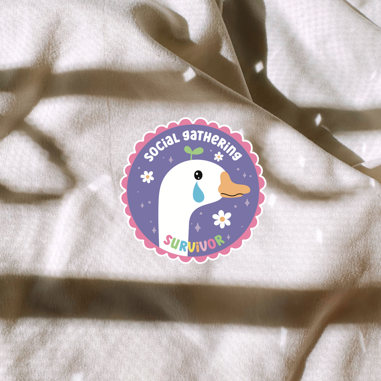Social Gathering Survivor Sticker
