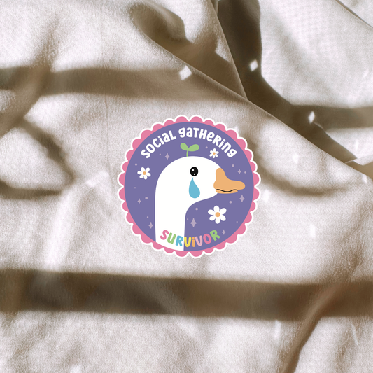 Social Gathering Survivor Sticker