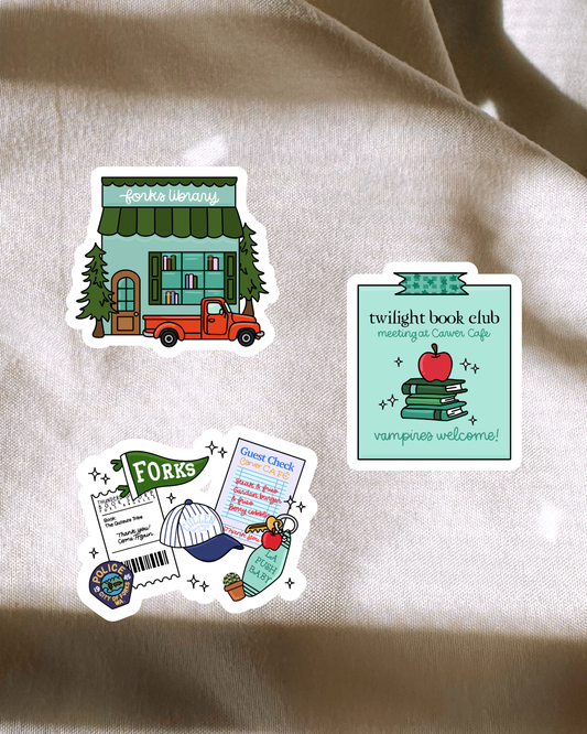 Forks Bookish / Journal Stickers