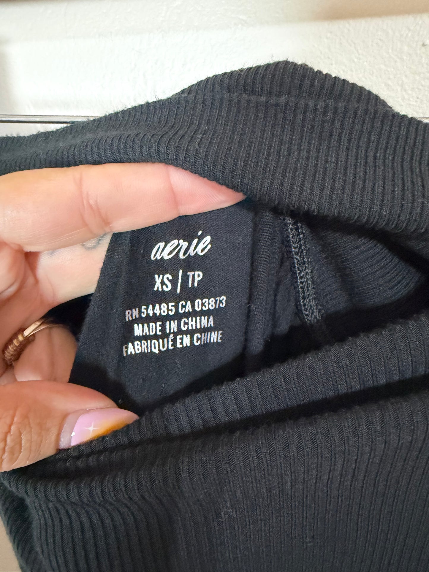 XS Black Real Soft Fold Over Joggers