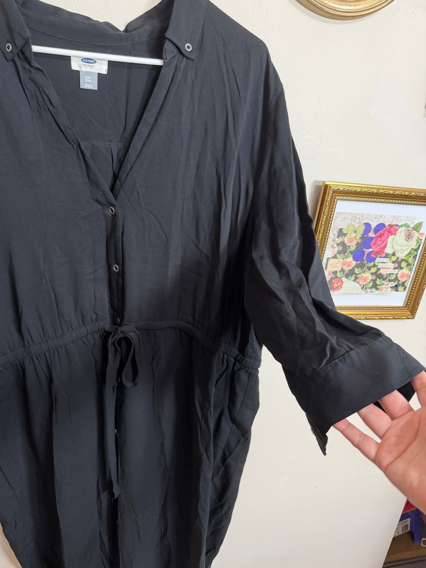 XXL Black Midi Dress