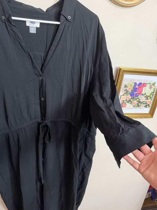 XXL Black Midi Dress