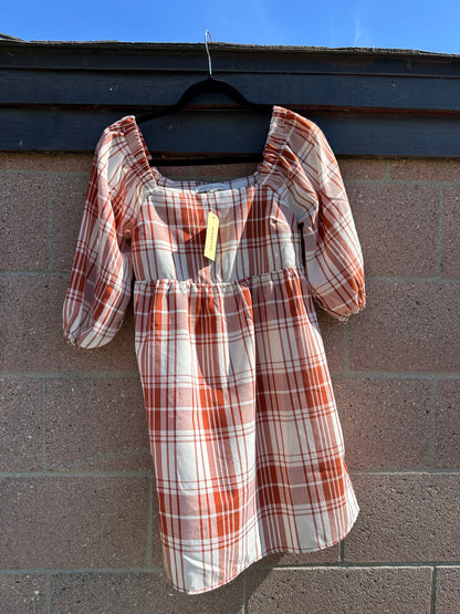 NWT Small Fall Plaid Dress