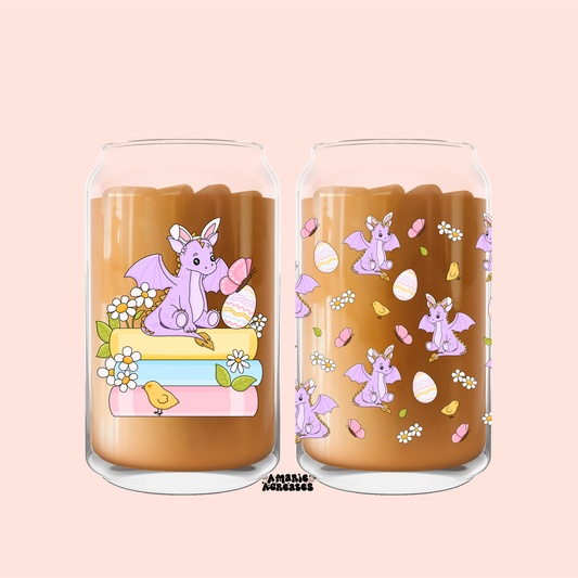 Spring Dragon Bookish Glass Cup