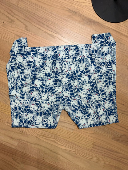 Large Blue Mickey Mouse Leggings