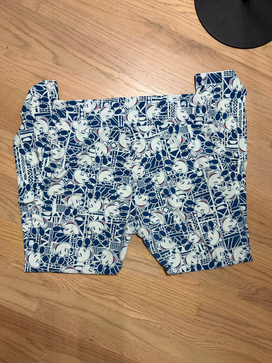 Large Blue Mickey Mouse Leggings