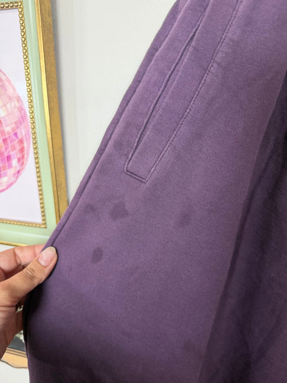 Large Purple Jogger Sweatpants *small call out