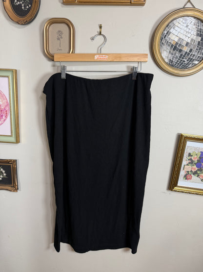 2x Black Ribbed Skirt