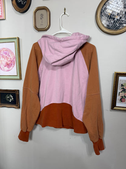 Large Quarter Zip Color Block Sweater