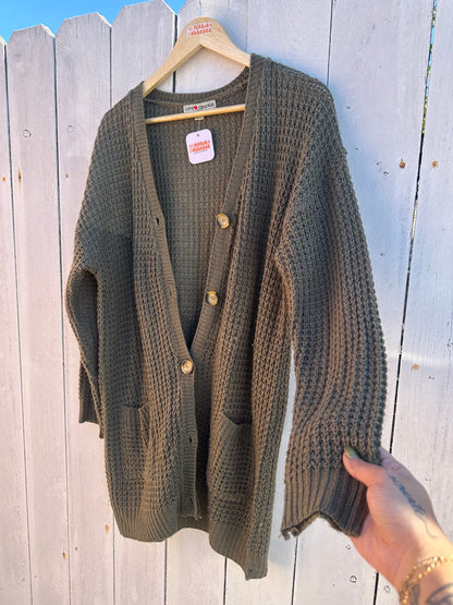 2x/3x Green Cardigan
