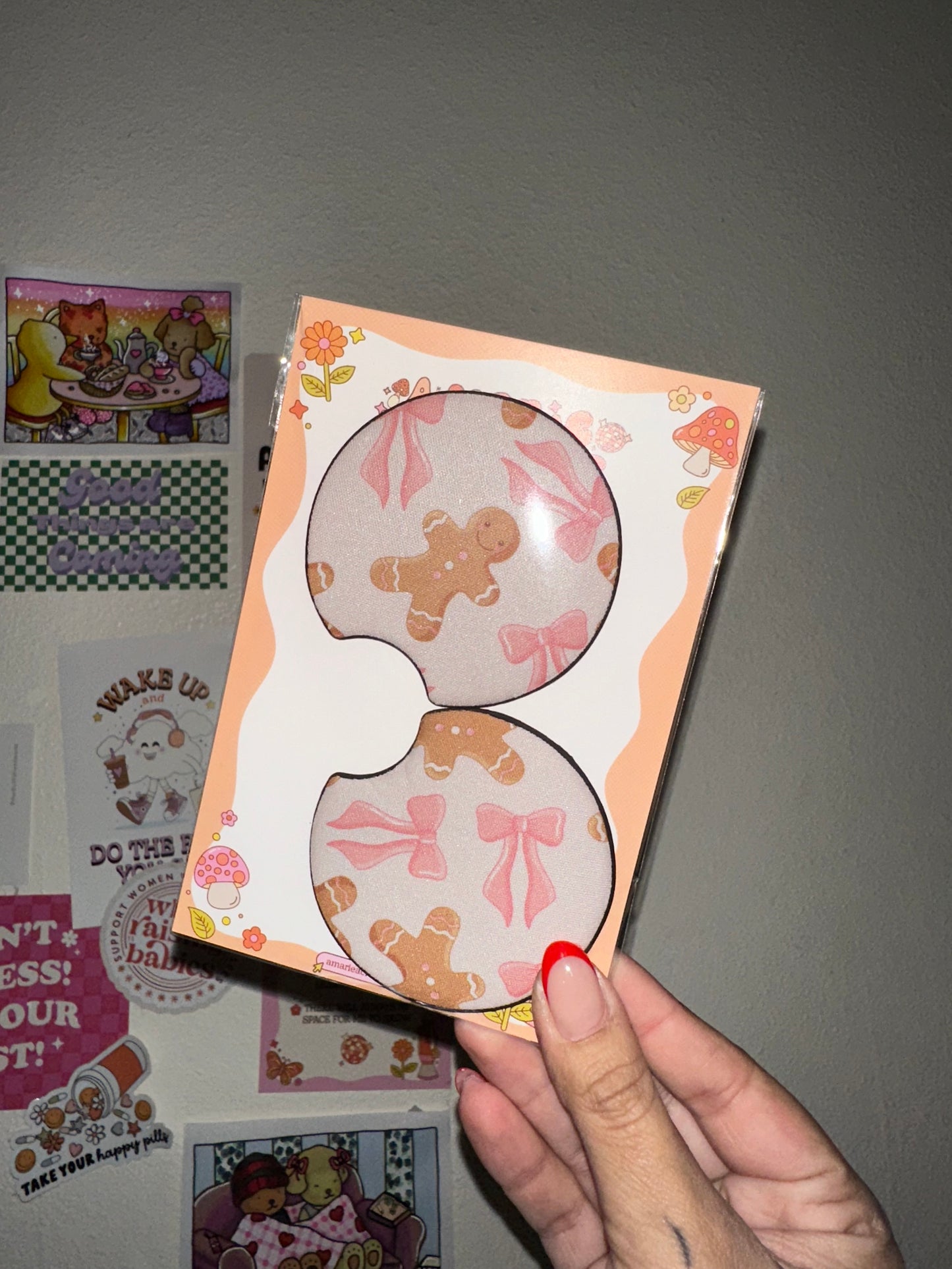 Gingerbread Bow Car Coaster