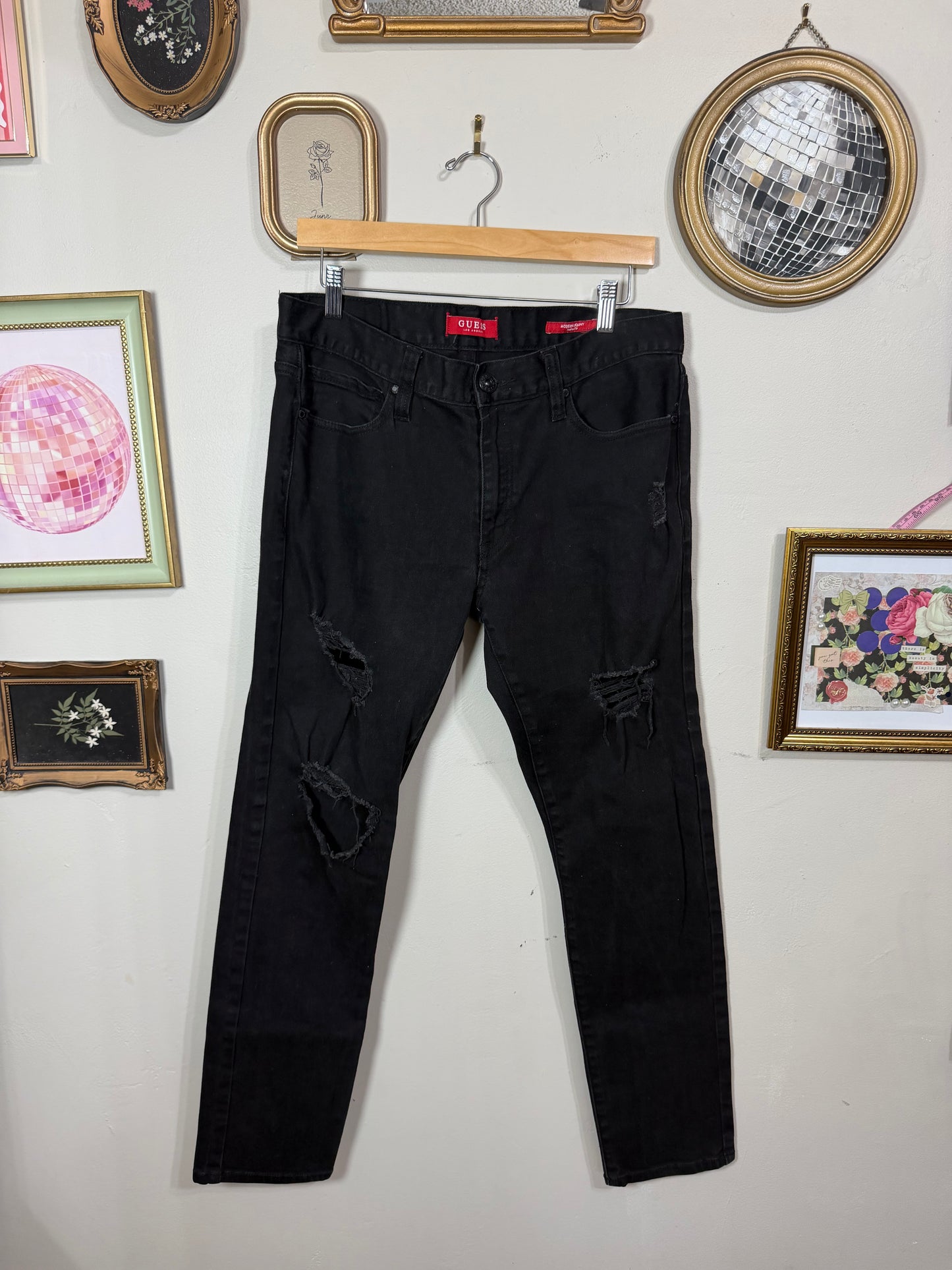 Best 10/12 Black Ripped Denim Jeans