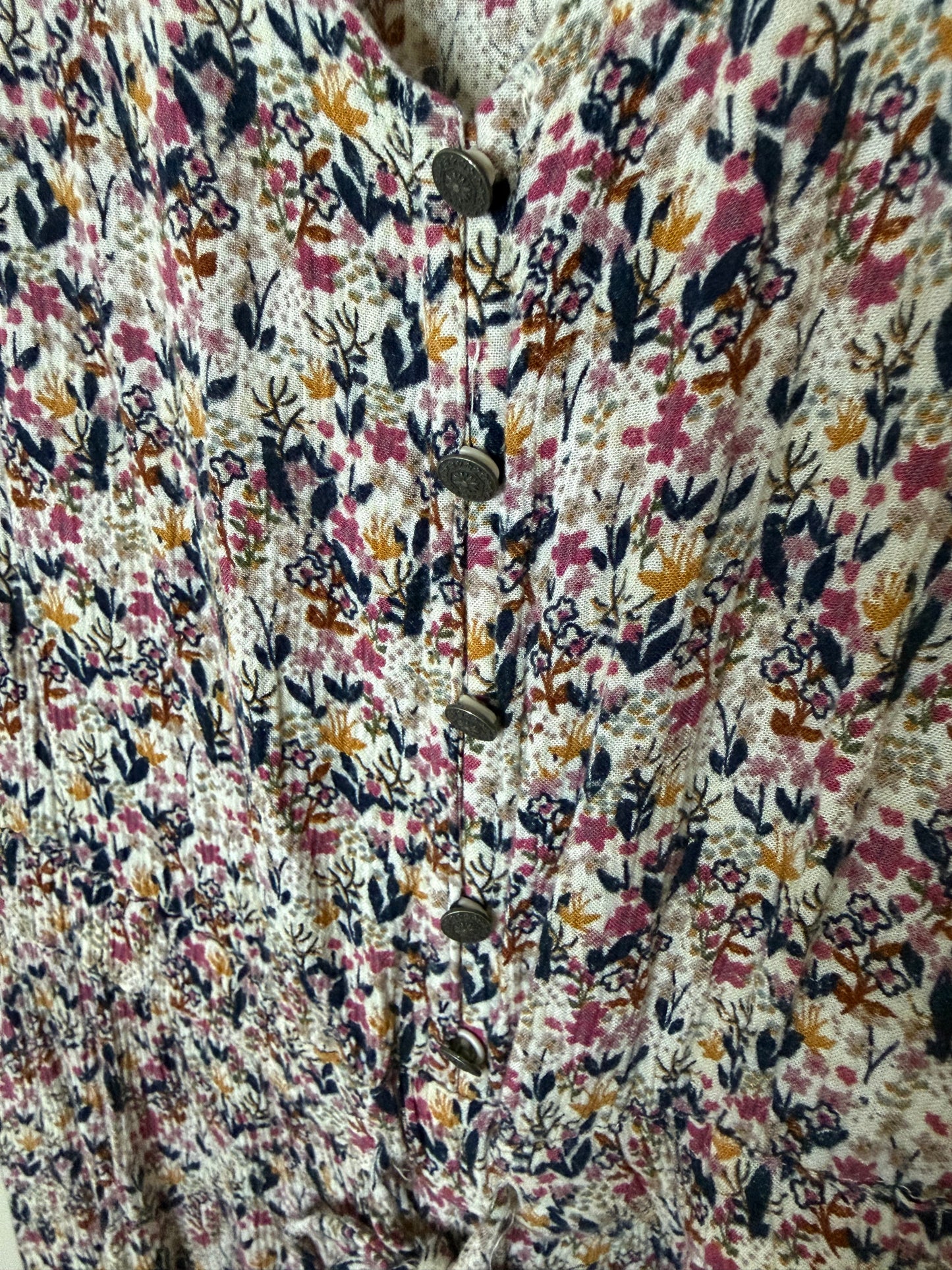 Small Floral Tiered Midi Dress