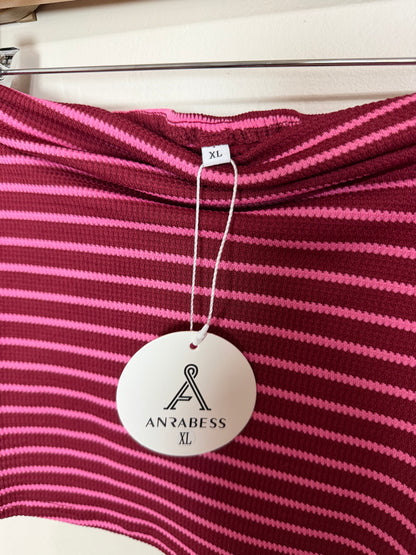 XL NWT Burgundy/Pink Tube Top