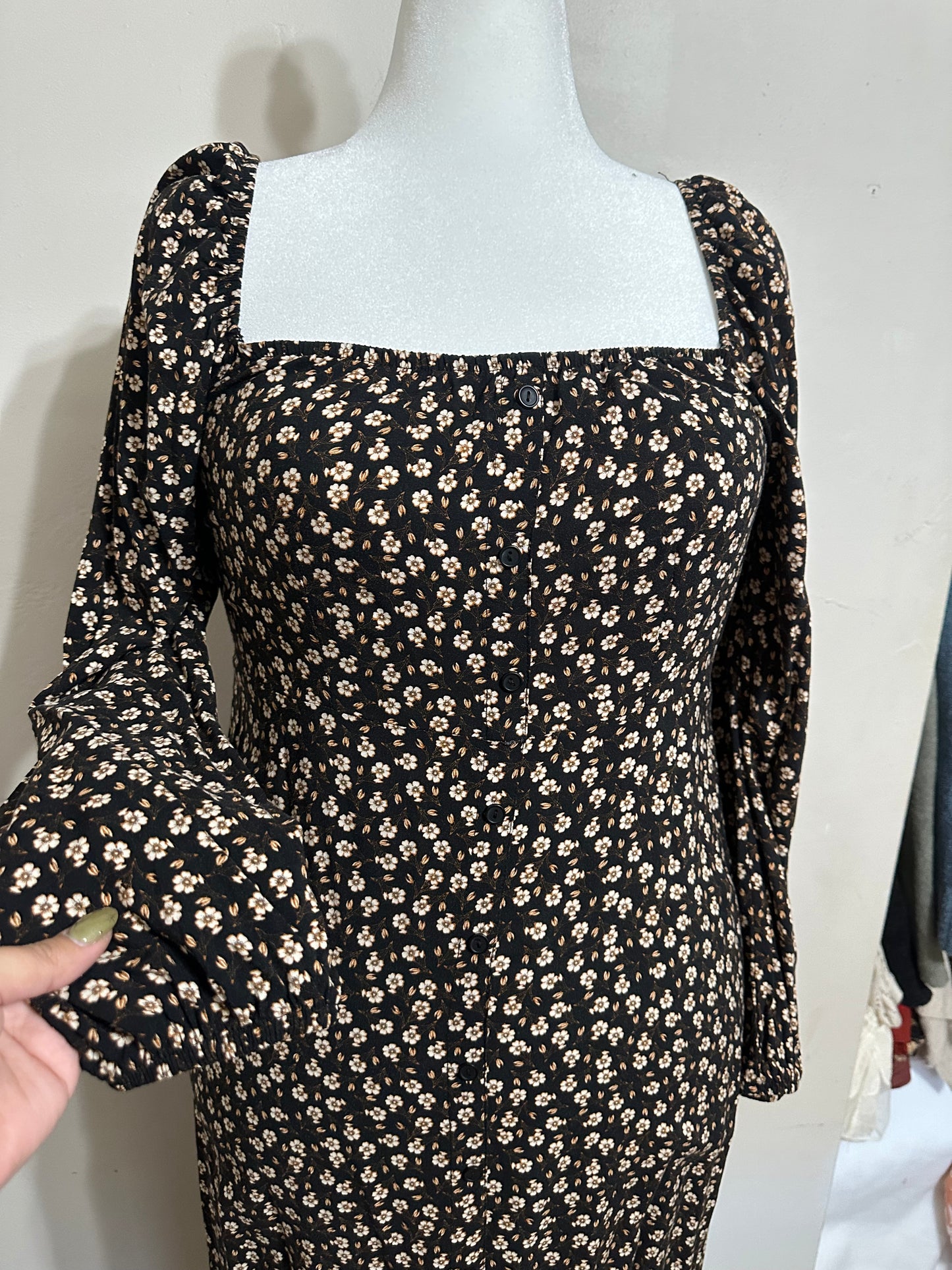 Large Long Sleeve Floral Dress