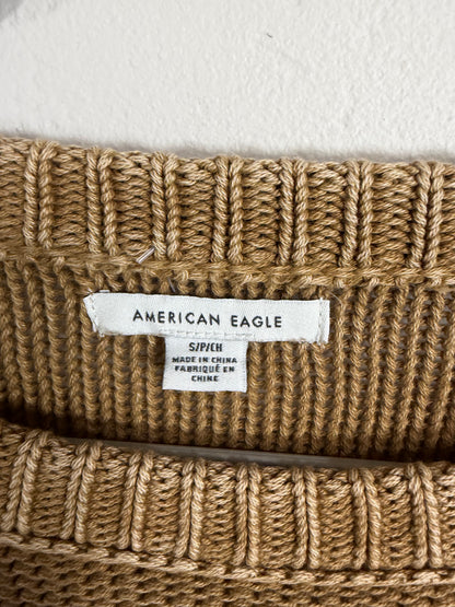Small Tan Camel Knit Sweater