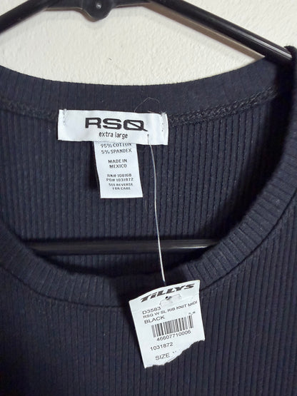 XL NWT Black Midi Dress