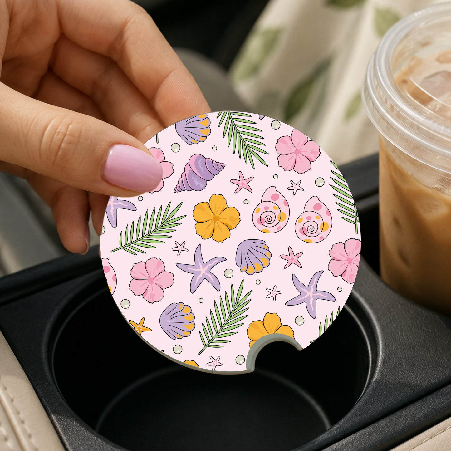 Beach Vibes Car Coaster