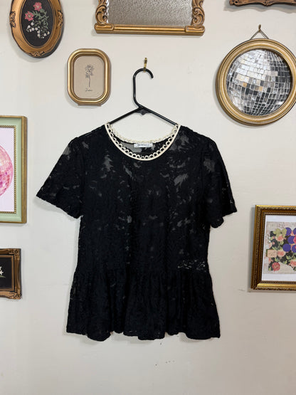 Large Lace Babydoll Blouse