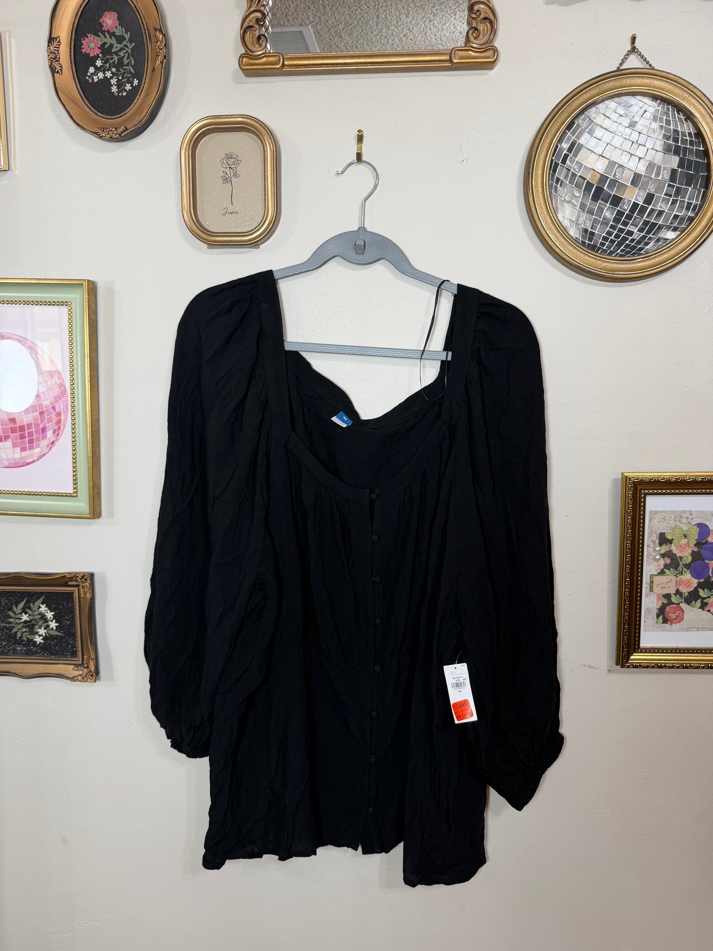 4x NWT Black Long Sleeve Blouse