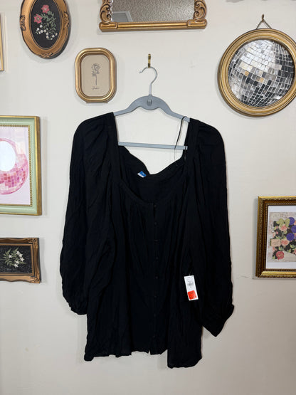 4x NWT Black Long Sleeve Blouse
