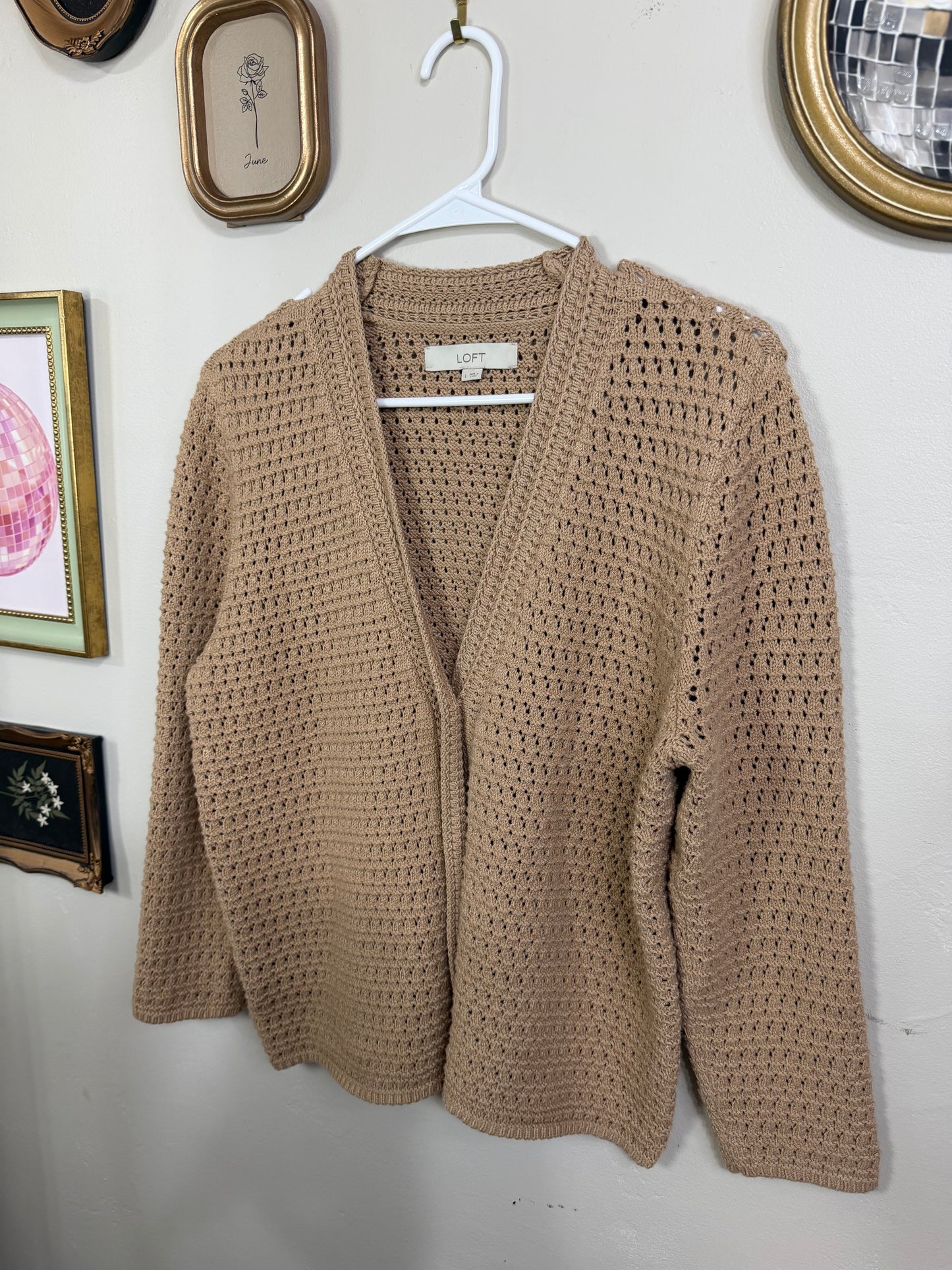 Large Brown Knit Cardigan