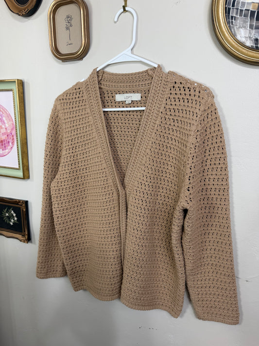 Large Brown Knit Cardigan