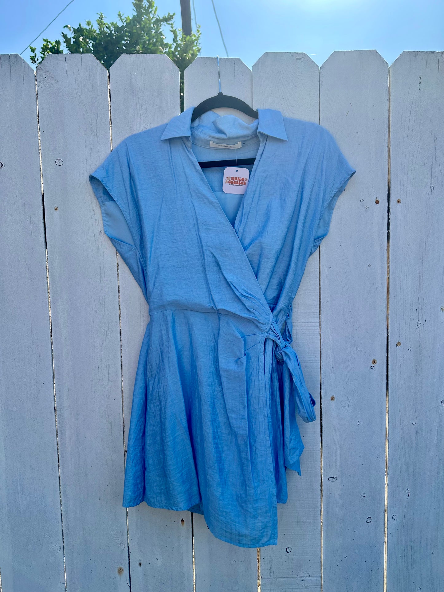 Medium Blue Tie Romper