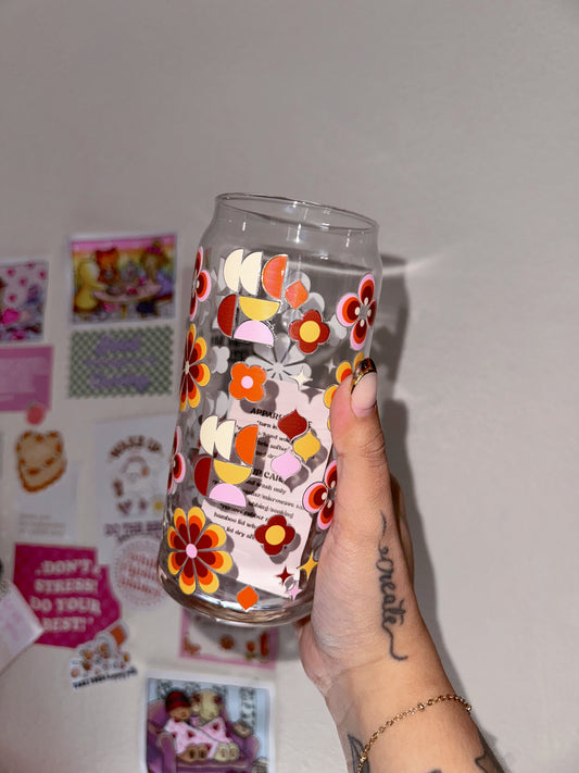 Funky Wallpaper 20oz Glass Cup