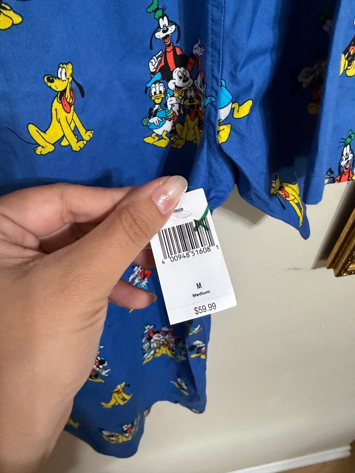 Medium NWT Magical Characters Blue Button Up