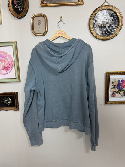 XL Blue/Grey Zip Up Hooded Jacket