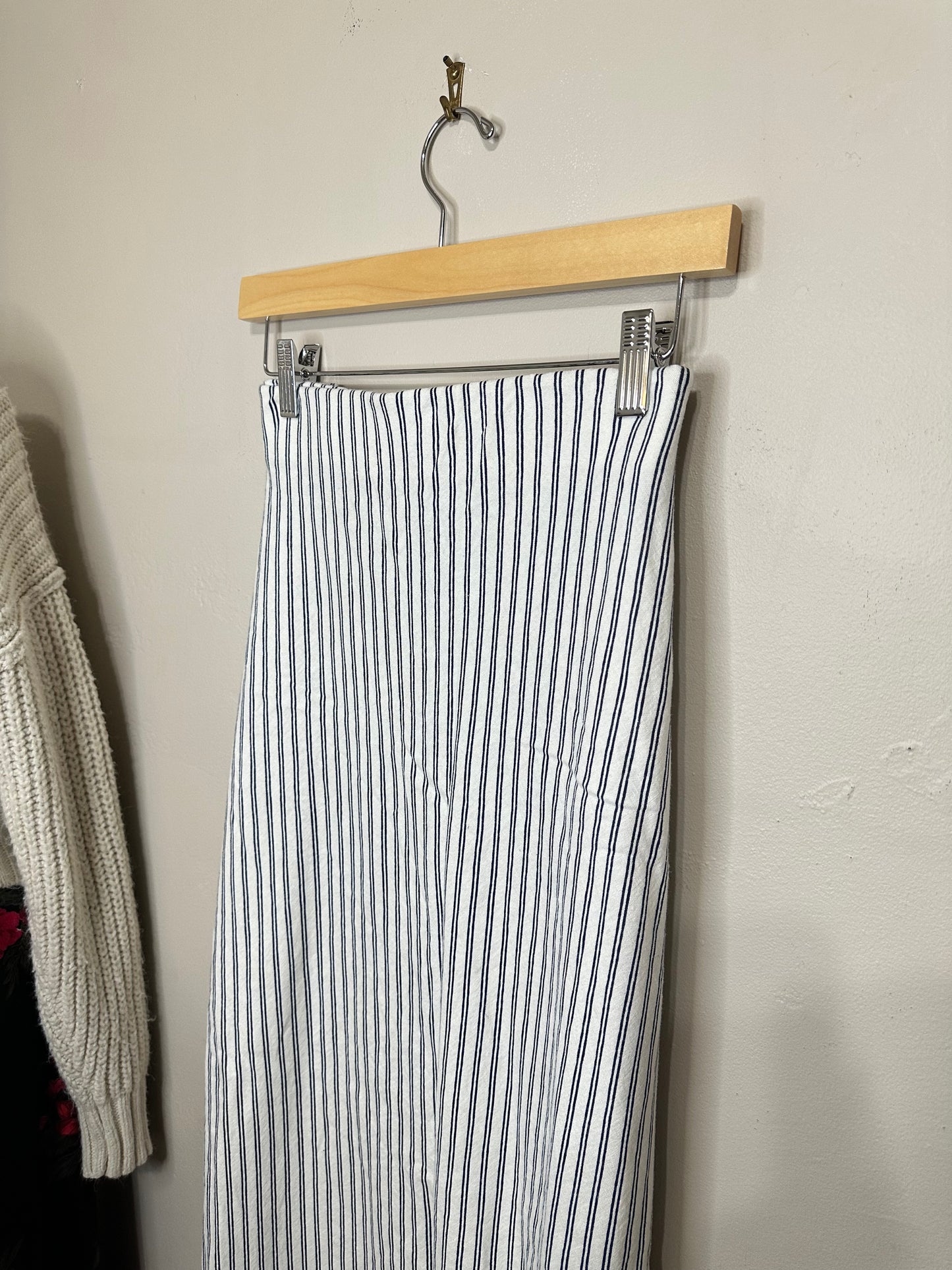Large Blue Striped Skirt