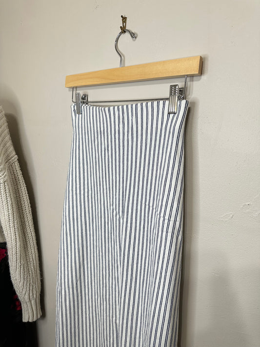 Large Blue Striped Skirt
