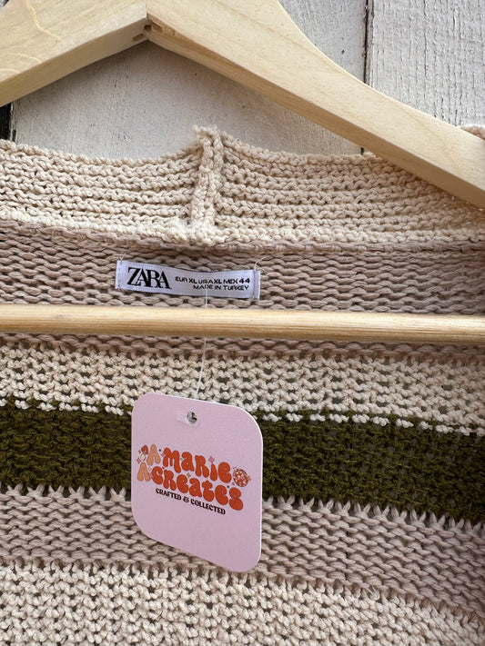 XL Striped Cardigan