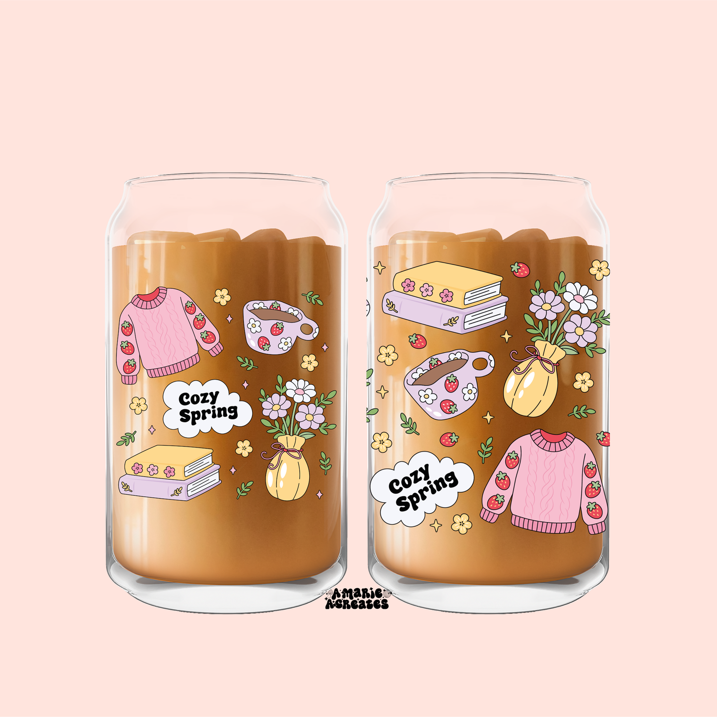 Cozy Spring Glass Cup