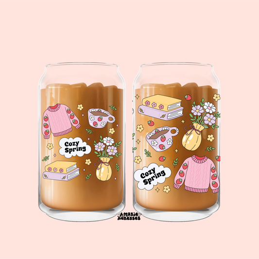 Cozy Spring Glass Cup