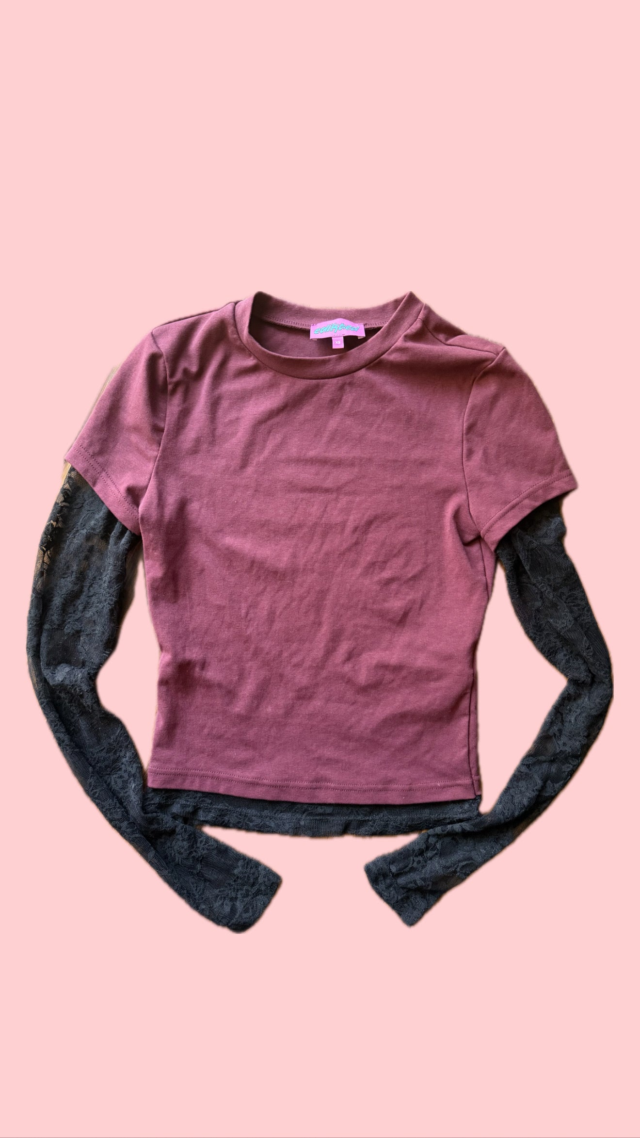 XS Burgundy Lace Top