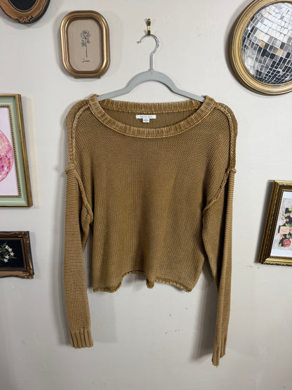 Small Tan Camel Knit Sweater