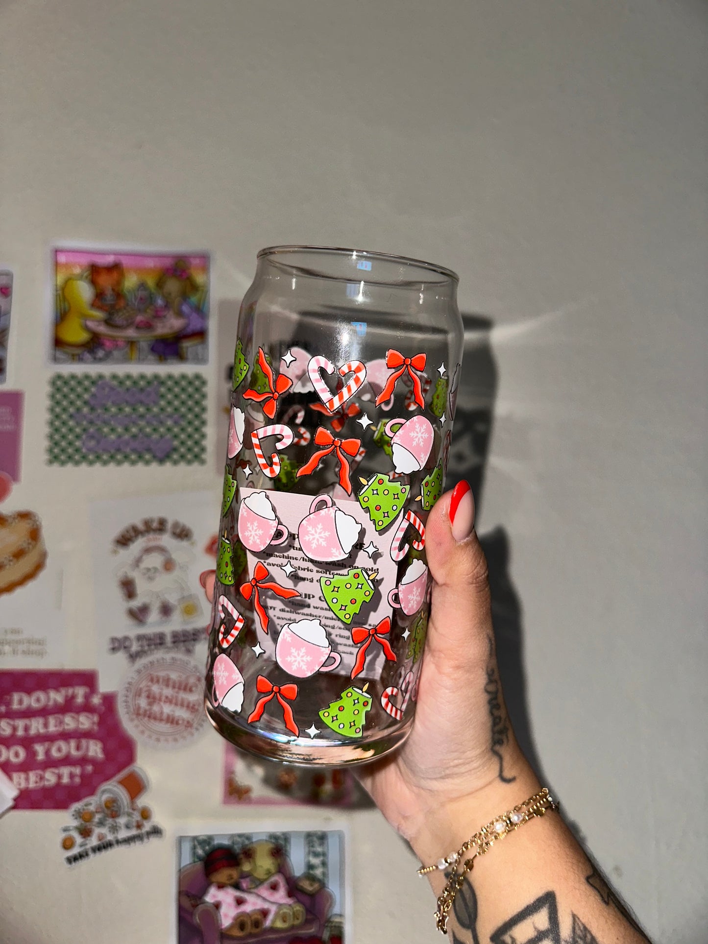 Holiday 20oz Glass Cup