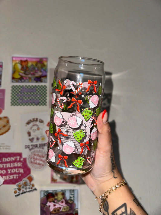 Holiday 20oz Glass Cup