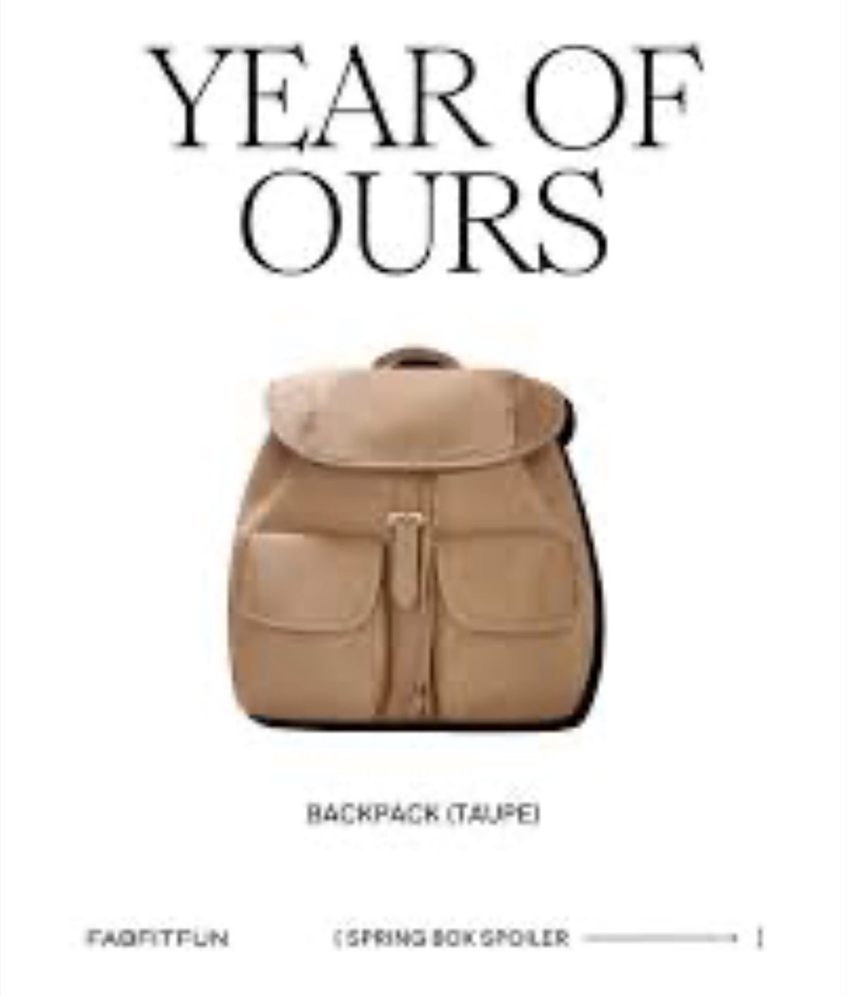 NWT Year Of Ours Nude Taupe Backpack FabFitFun MSRP $80